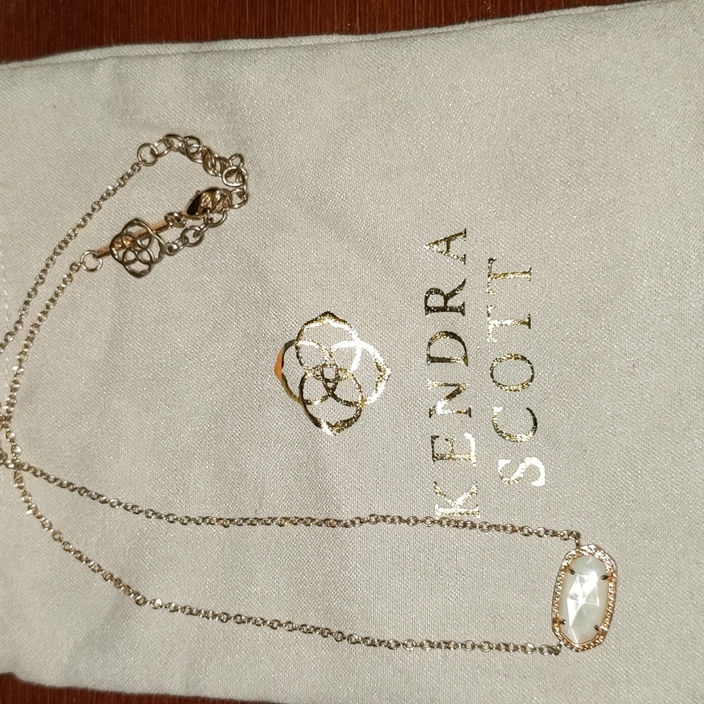 Kendra Scott Elisa Necklace, White and Rose Gold